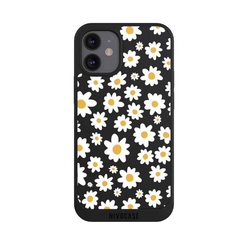 iPhone 12 mini NIVOpure Daisy Flower Seamless Pattern Transparent