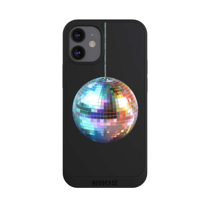 iPhone 12 mini NIVOpure Disco Balls Party Blue Gold Transparent with AI