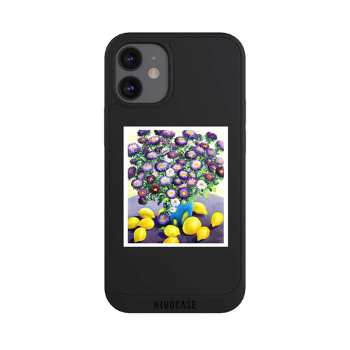 Apple iPhone 12 mini NIVOpure Purple Asters and Lemons by Christopher Ryland