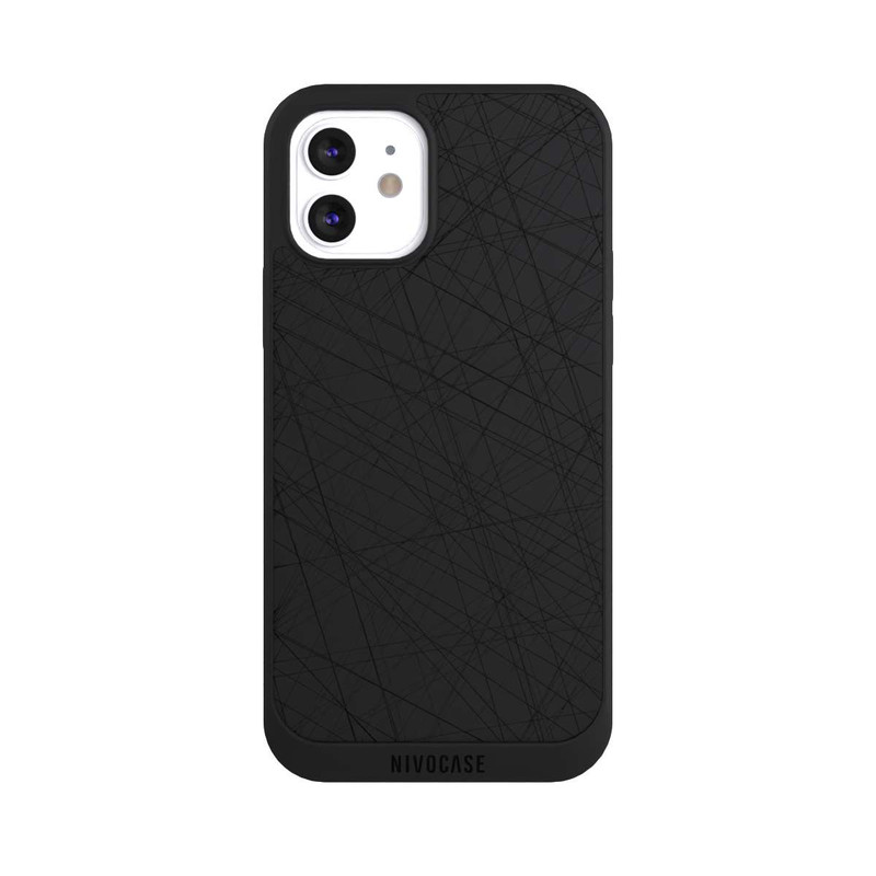 iPhone 12 NIVOpure Traits Noirs Sans Fond