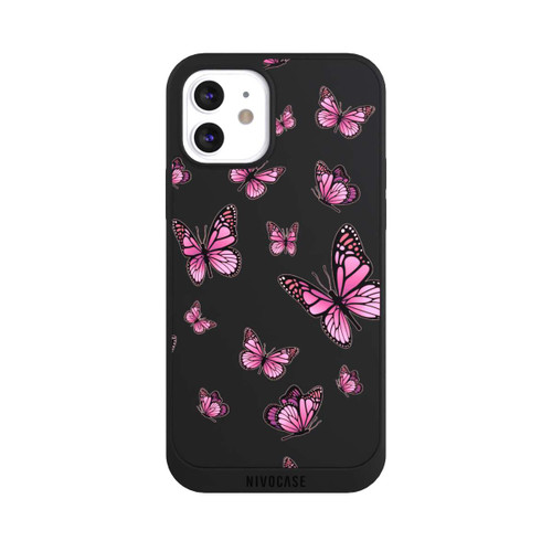 Apple iPhone 12 NIVOpure Schmetterlinge pink