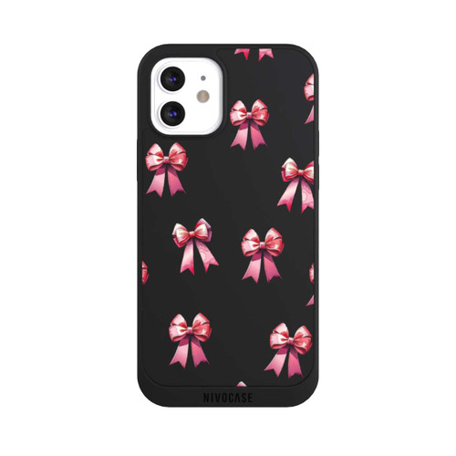 Apple iPhone 12 NIVOpure Schleifen Muster Aquarell Pink