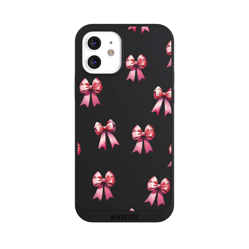 iPhone 12 NIVOpure Bow Red Pattern Watercolor Transparent