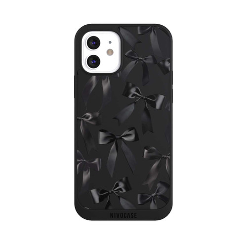 Apple iPhone 12 NIVOpure Schwarze Satinschleifen