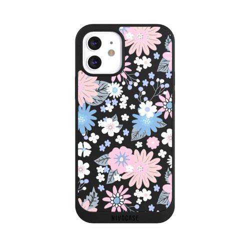 Apple iPhone 12 NIVOpure Wildflower Pattern Illustration Pastell Transparent