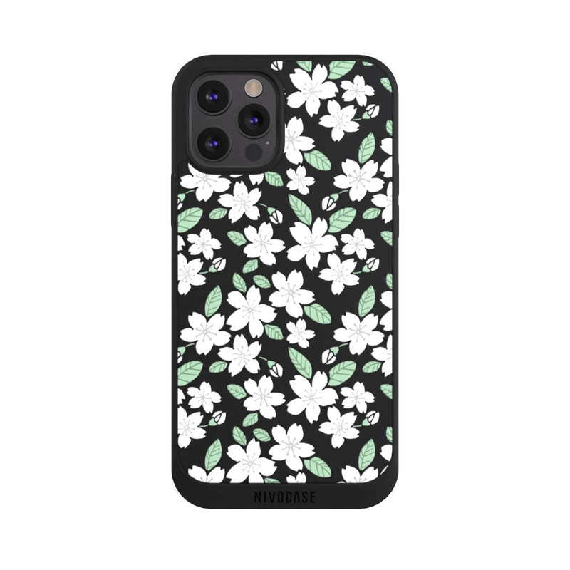 iPhone 12 Pro NIVOpure Fleurs Blanches sans Fond