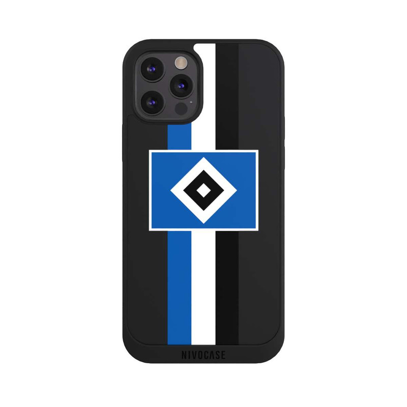 iPhone 12 Pro NIVOpure HSV Streifen - Blau-Weiß-Schwarz - ohne Hintergrund