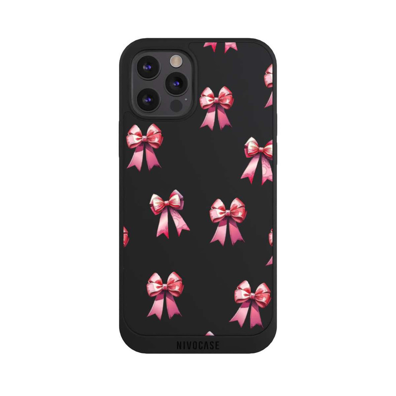 iPhone 12 Pro NIVOpure Bow Red Pattern Watercolor Transparent