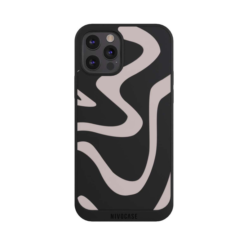 iPhone 12 Pro NIVOpure Trendy Lines Brown Transparent