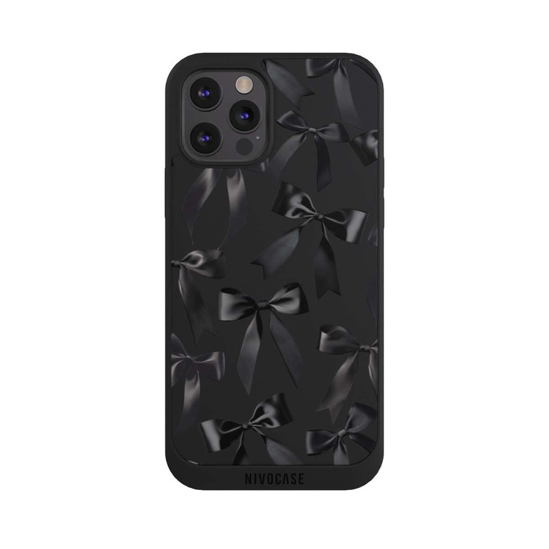 iPhone 12 Pro NIVOpure Schwarze Satinschleifen