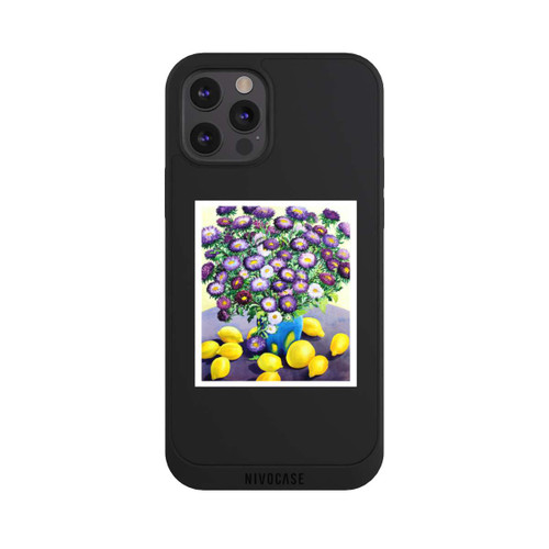 Apple iPhone 12 Pro NIVOpure Purple Asters and Lemons by Christopher Ryland