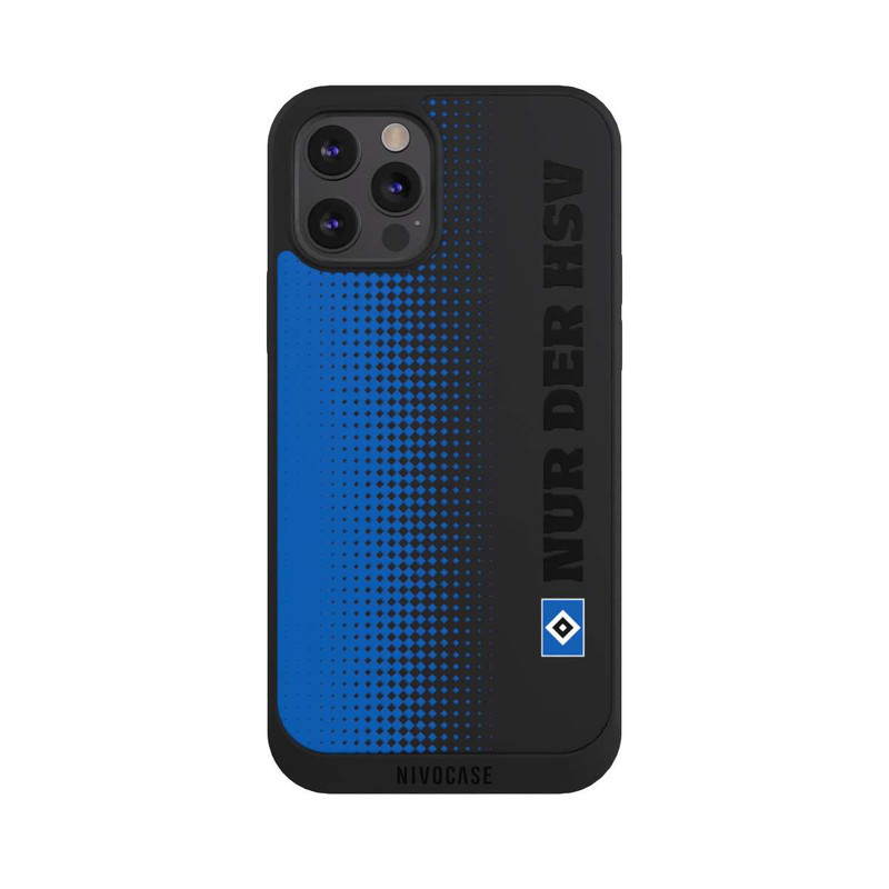 iPhone 12 Pro Max NIVOpure Nur der HSV - Trame losange bleue - sans fond