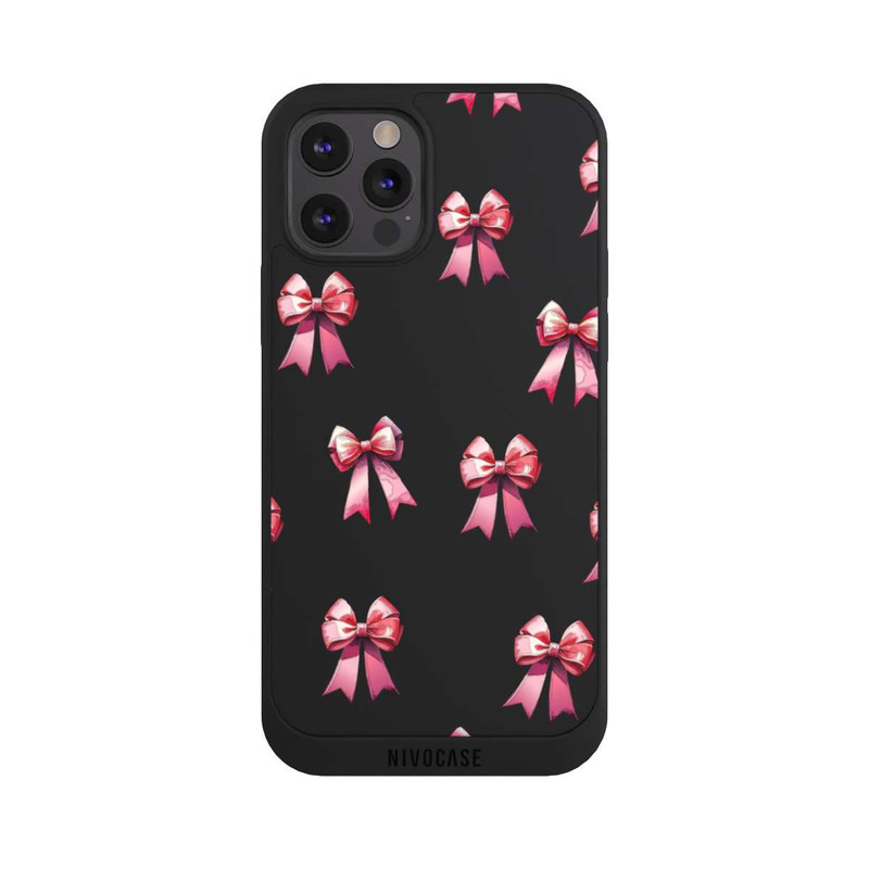 iPhone 12 Pro Max NIVOpure Schleifen Muster Aquarell Pink