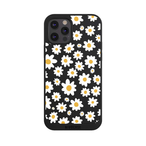Apple iPhone 12 Pro Max NIVOpure Daisy Flower Seamless Pattern Transparent