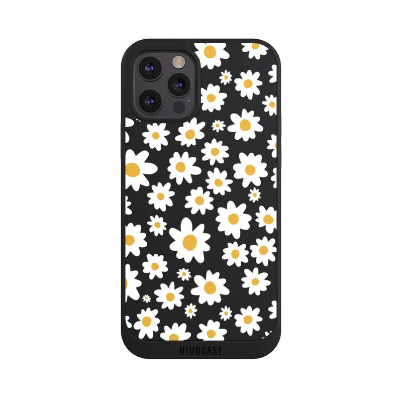 iPhone 12 Pro Max NIVOpure Daisy Flower Seamless Pattern Transparent