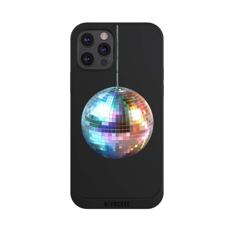 iPhone 12 Pro Max NIVOpure Disco Balls Party Blue Gold Transparent with AI