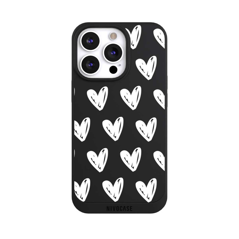 iPhone 13 Pro NIVOpure Coeurs blancs transparente