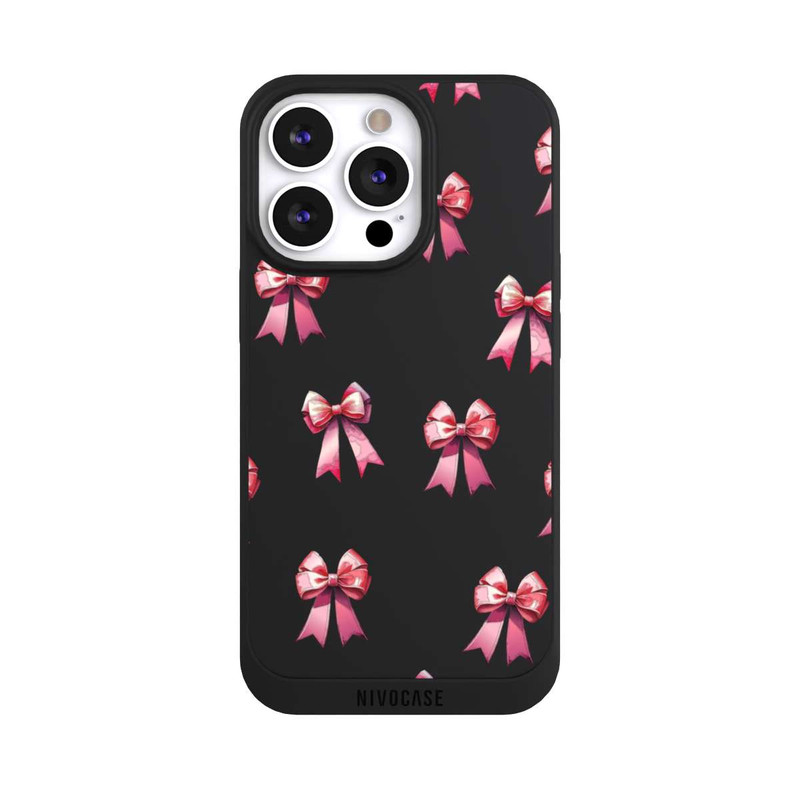 iPhone 13 Pro NIVOpure Bow Red Pattern Watercolor Transparent