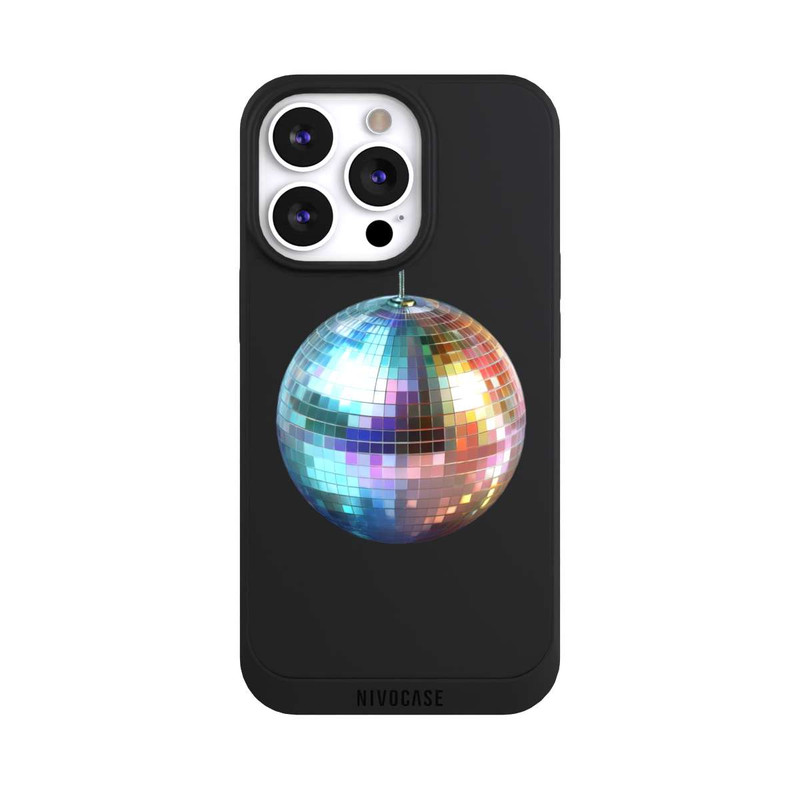 iPhone 13 Pro NIVOpure Discokugel Party Blau Gold Transparent mit KI