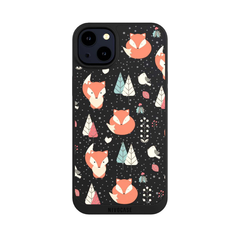 iPhone 14 Plus NIVOpure Fox Pattern transparent