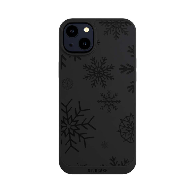 iPhone 14 Plus NIVOpure Blue Snowflakes ohne Hintergrund