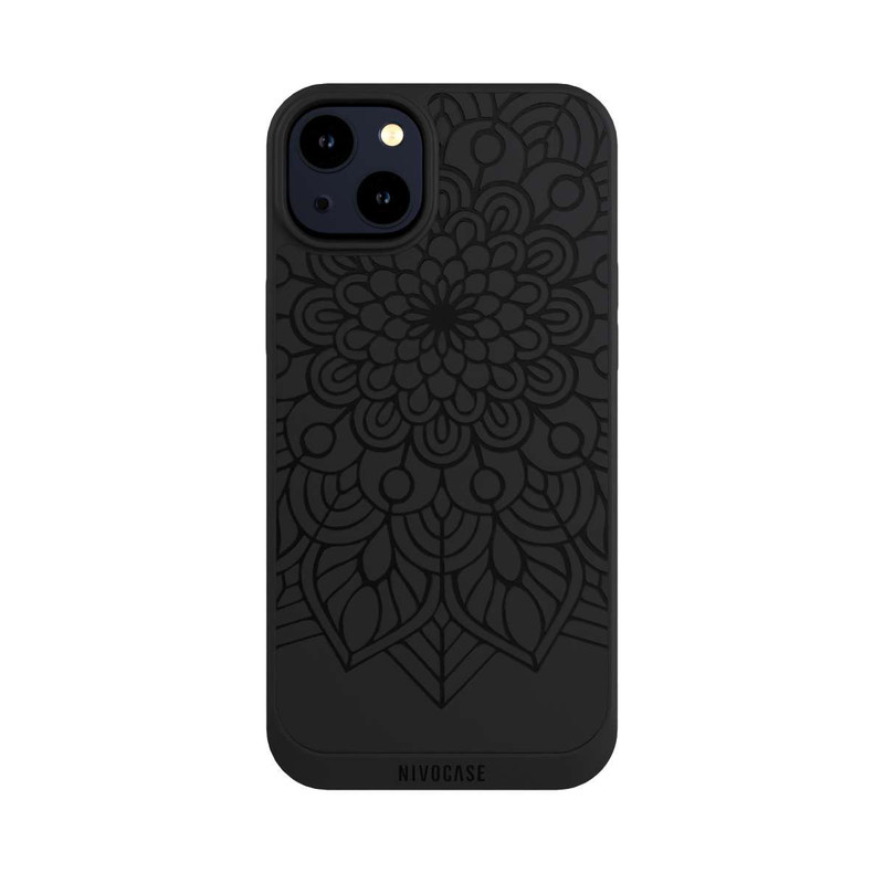 iPhone 14 Plus NIVOpure Indian Mandala black transparent