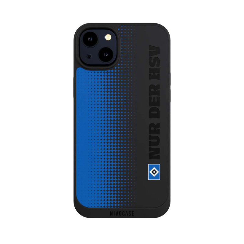 iPhone 14 Plus NIVOpure Nur der HSV - Trame losange bleue - sans fond