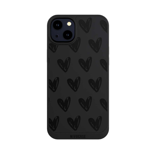Apple iPhone 14 Plus NIVOpure Herzen Schwarz ohne Hintergrund