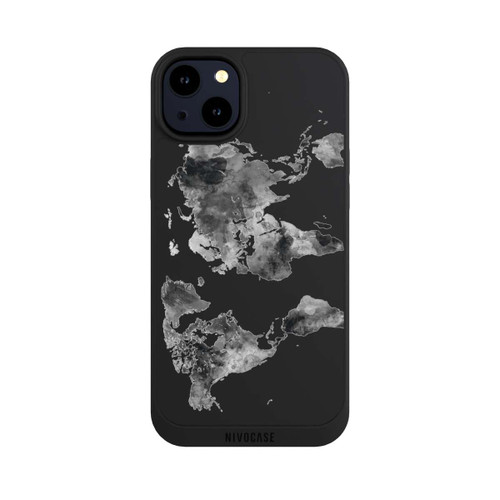 Apple iPhone 14 Plus NIVOpure World Map Black Transparent