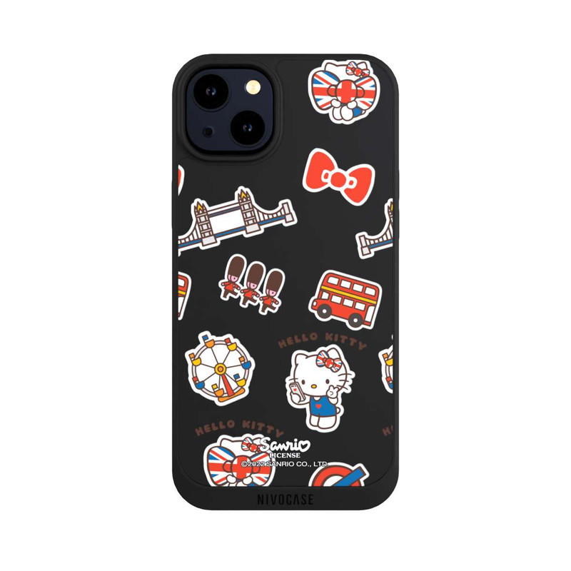 iPhone 14 Plus NIVOpure Hello Kitty Londoner Abzeichen Transparent