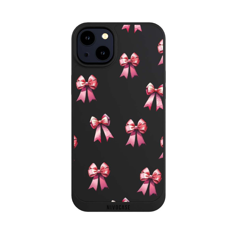 iPhone 14 Plus NIVOpure Bow Red Pattern Watercolor Transparent