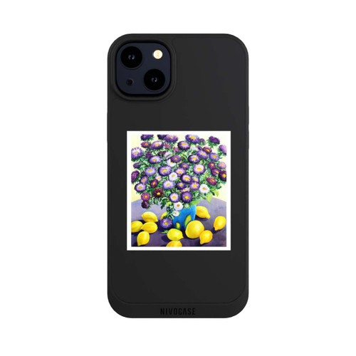 Apple iPhone 14 Plus NIVOpure Purple Asters and Lemons by Christopher Ryland