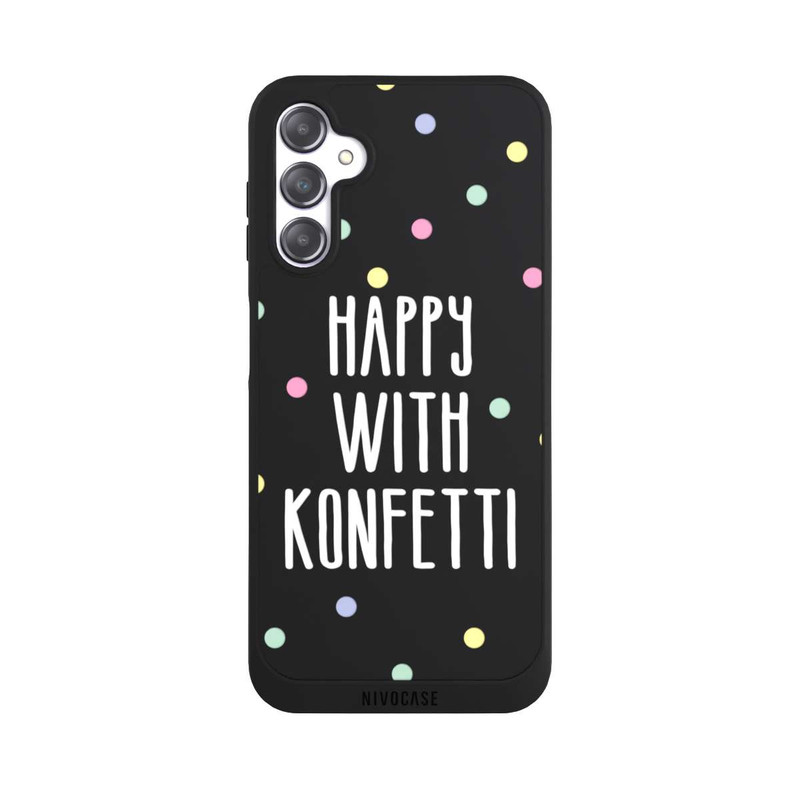 Galaxy A14 5G NIVOpure Happy with Konfetti White ohne Hintergrund