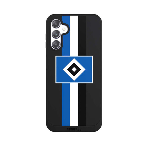 Samsung Galaxy A14 5G NIVOpure HSV Streifen - Blau-Weiß-Schwarz - ohne Hintergrund