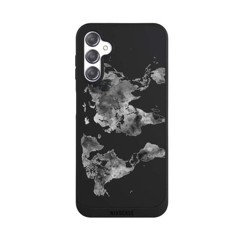Samsung Galaxy A14 5G NIVOpure Weltkarte Schwarz Transparent