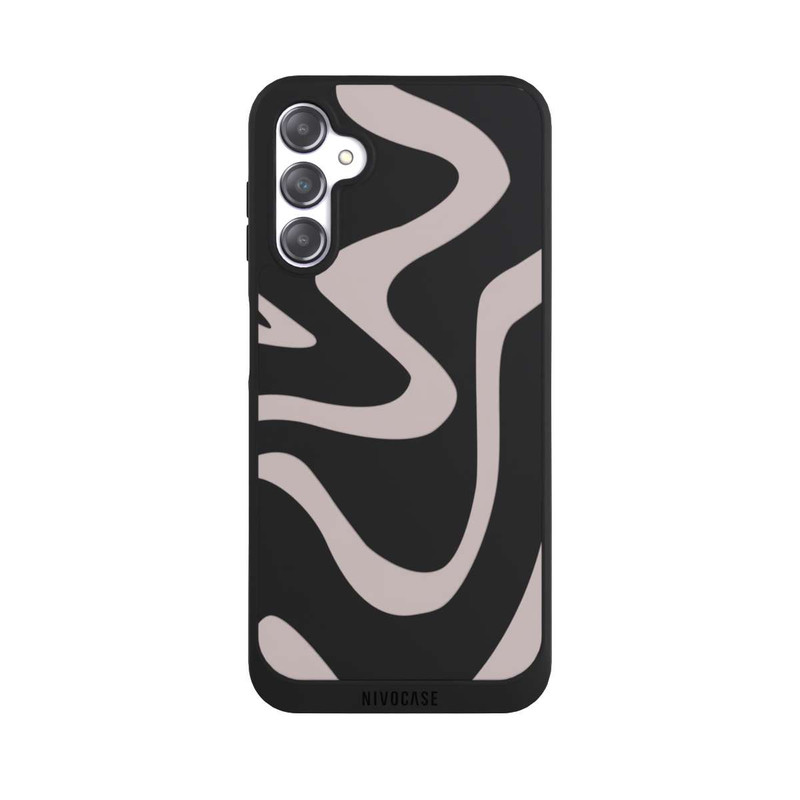 Galaxy A14 5G NIVOpure Trendy Lines Brown Transparent