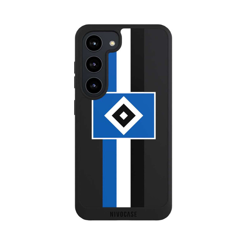Galaxy S23 NIVOpure HSV Streifen - Blau-Weiß-Schwarz - ohne Hintergrund