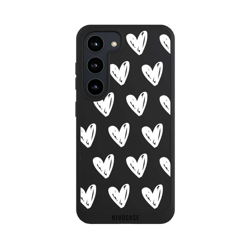 Galaxy S23 NIVOpure Herzen Weiß ohne Hintergrund