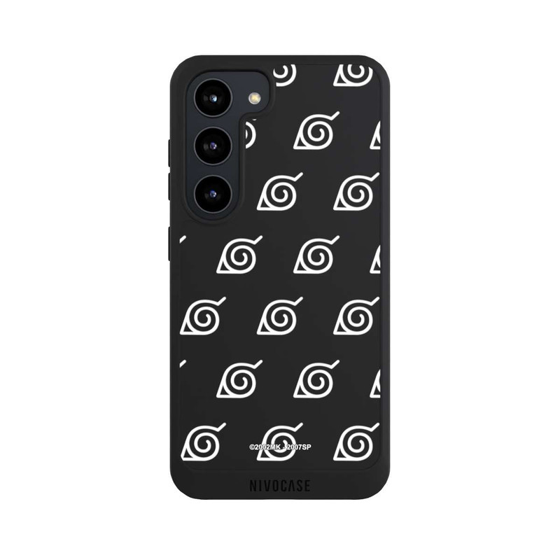Galaxy S23 NIVOpure Konoha Pattern Blanc sur Fond Transparent
