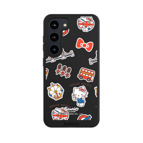 Samsung Galaxy S23 NIVOpure Hello Kitty Londoner Abzeichen Transparent