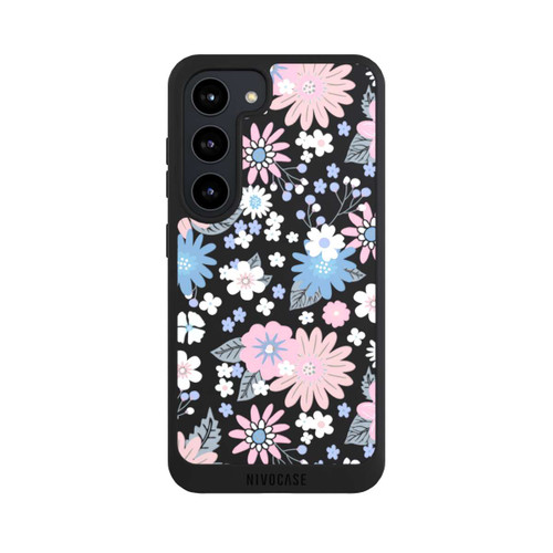 Samsung Galaxy S23 NIVOpure Wildblumenmuster Illustration Pastell Transparent