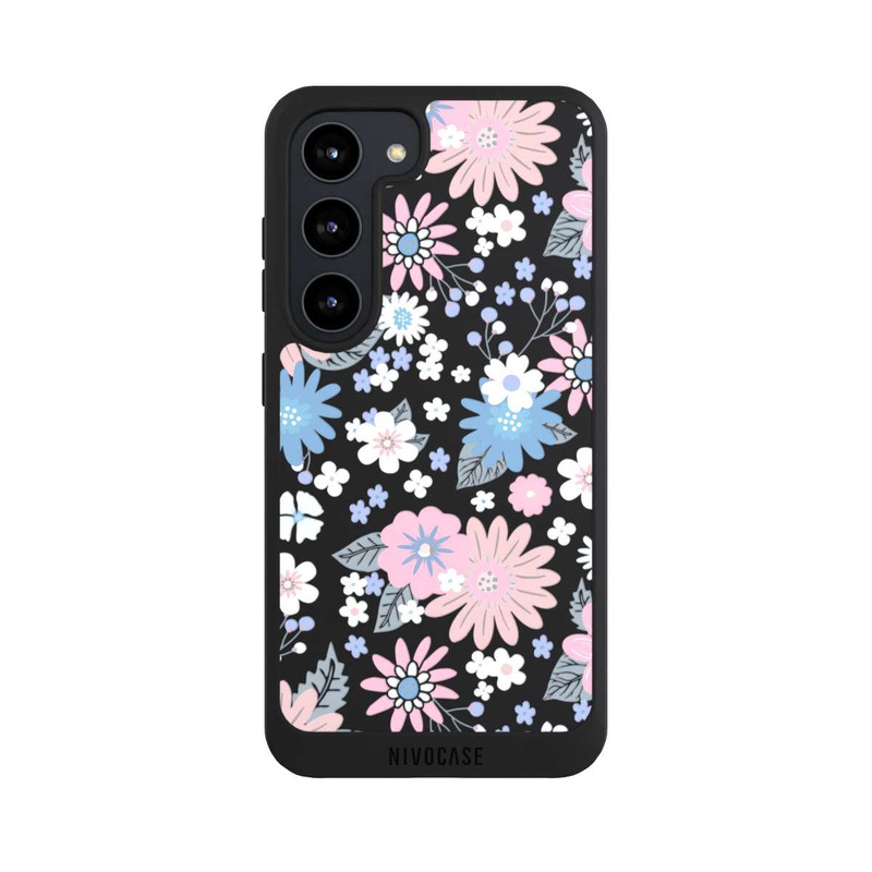 Galaxy S23 NIVOpure Wildflower Pattern Illustration Pastell Transparent