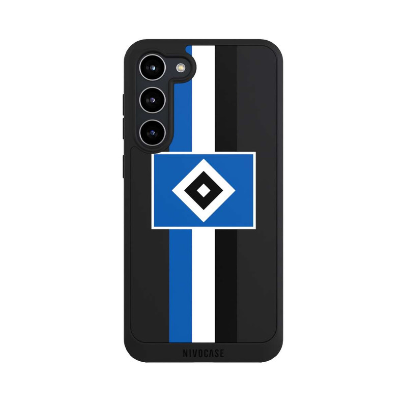 Galaxy S23 + NIVOpure HSV Streifen - Blau-Weiß-Schwarz - ohne Hintergrund