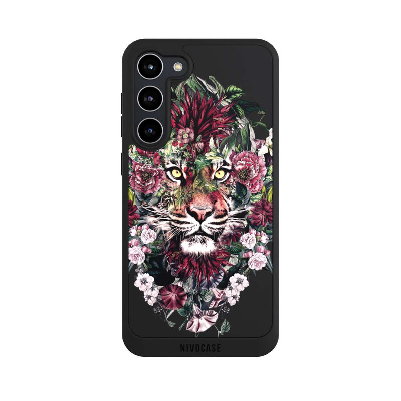 Galaxy S23 + NIVOpure Floraler Tiger ohne Hintergrund