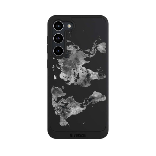 Samsung Galaxy S23+ NIVOpure World Map Black Transparent