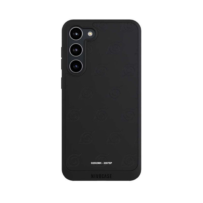 Galaxy S23 + NIVOpure Konoha Pattern Noir sur Fond Transparent