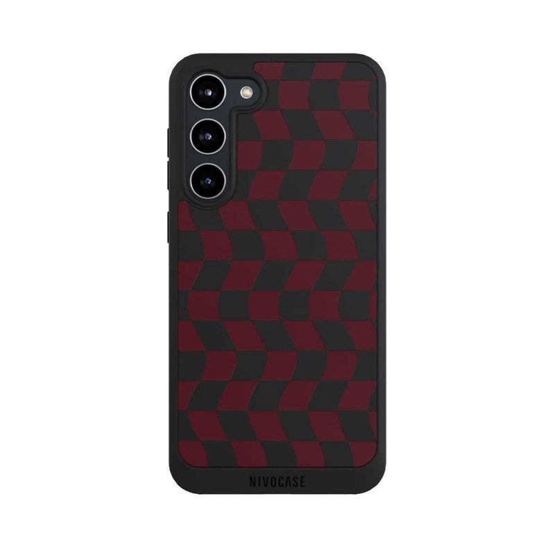 Galaxy S23 + NIVOpure Checkered wine red