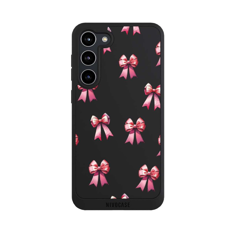 Galaxy S23 + NIVOpure Bow Red Pattern Watercolor Transparent