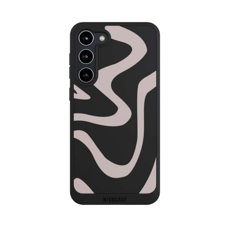Galaxy S23 + NIVOpure Trendy Lines Brown Transparent