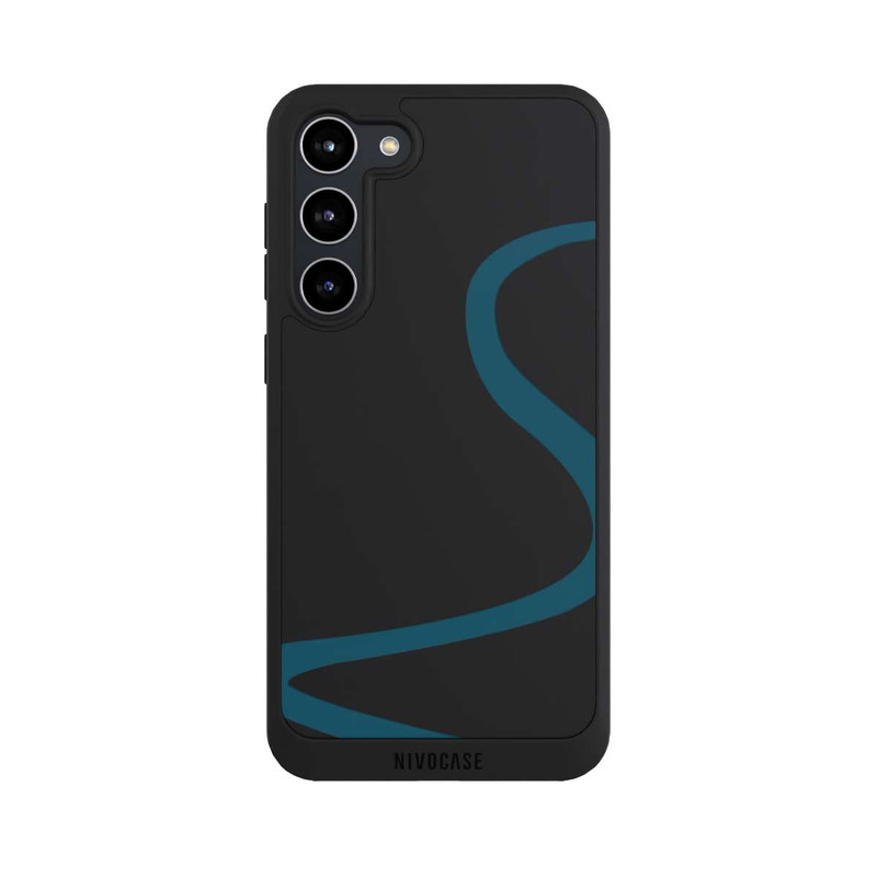 Galaxy S23 + NIVOpure Blaue Linie Transparent